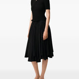 Gonna midi Corolla svasata in nero AMI PARIS - DONNA 