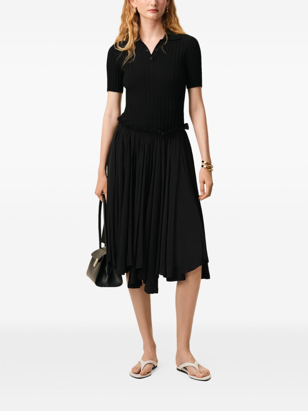 Gonna midi Corolla svasata in nero AMI PARIS - DONNA 