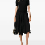 Gonna midi Corolla svasata in nero AMI PARIS - DONNA 