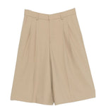 Shorts con pieghe in beige Ami paris - donna 