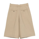 Shorts con pieghe in beige Ami paris - donna 