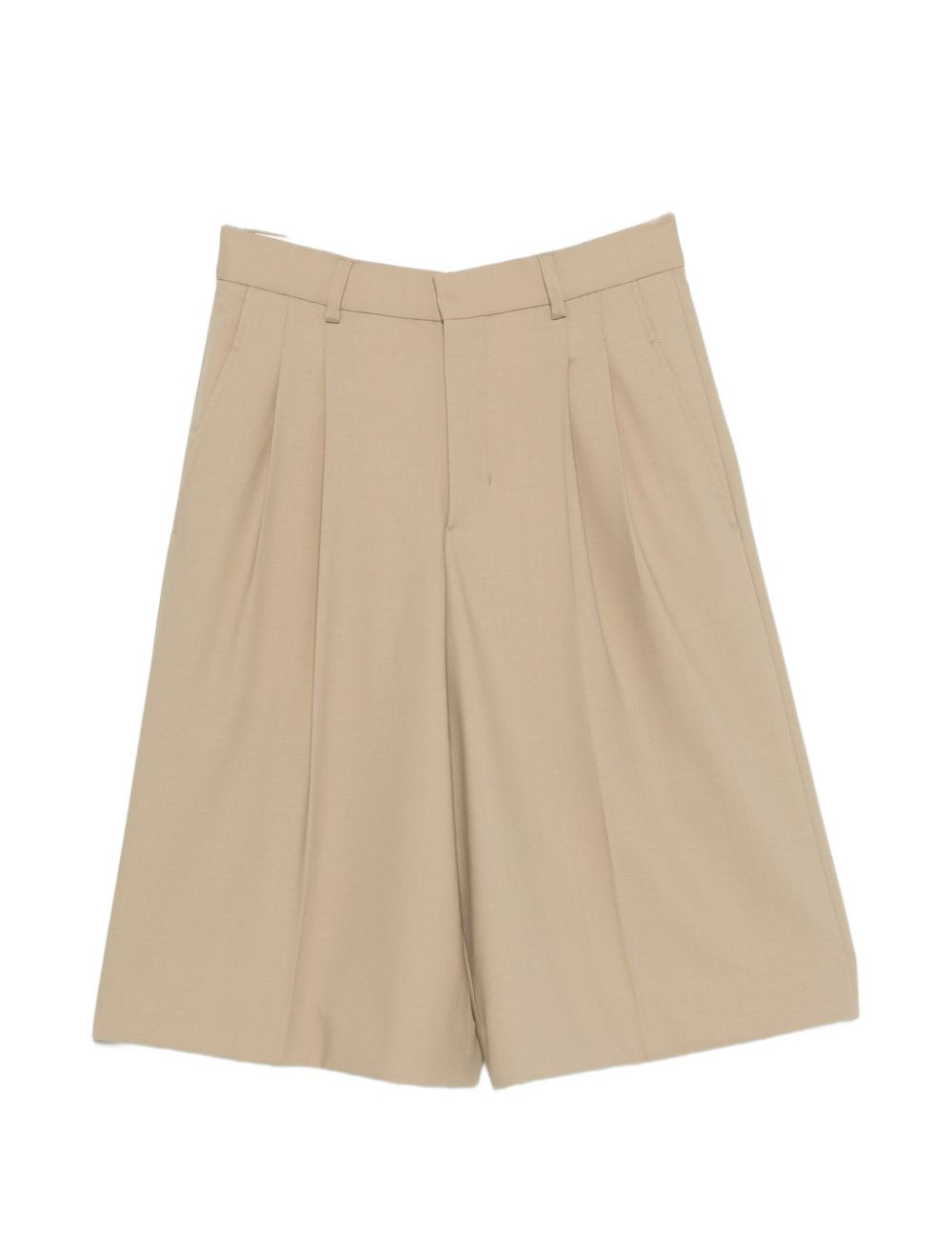 Shorts con pieghe in beige Ami paris - donna 