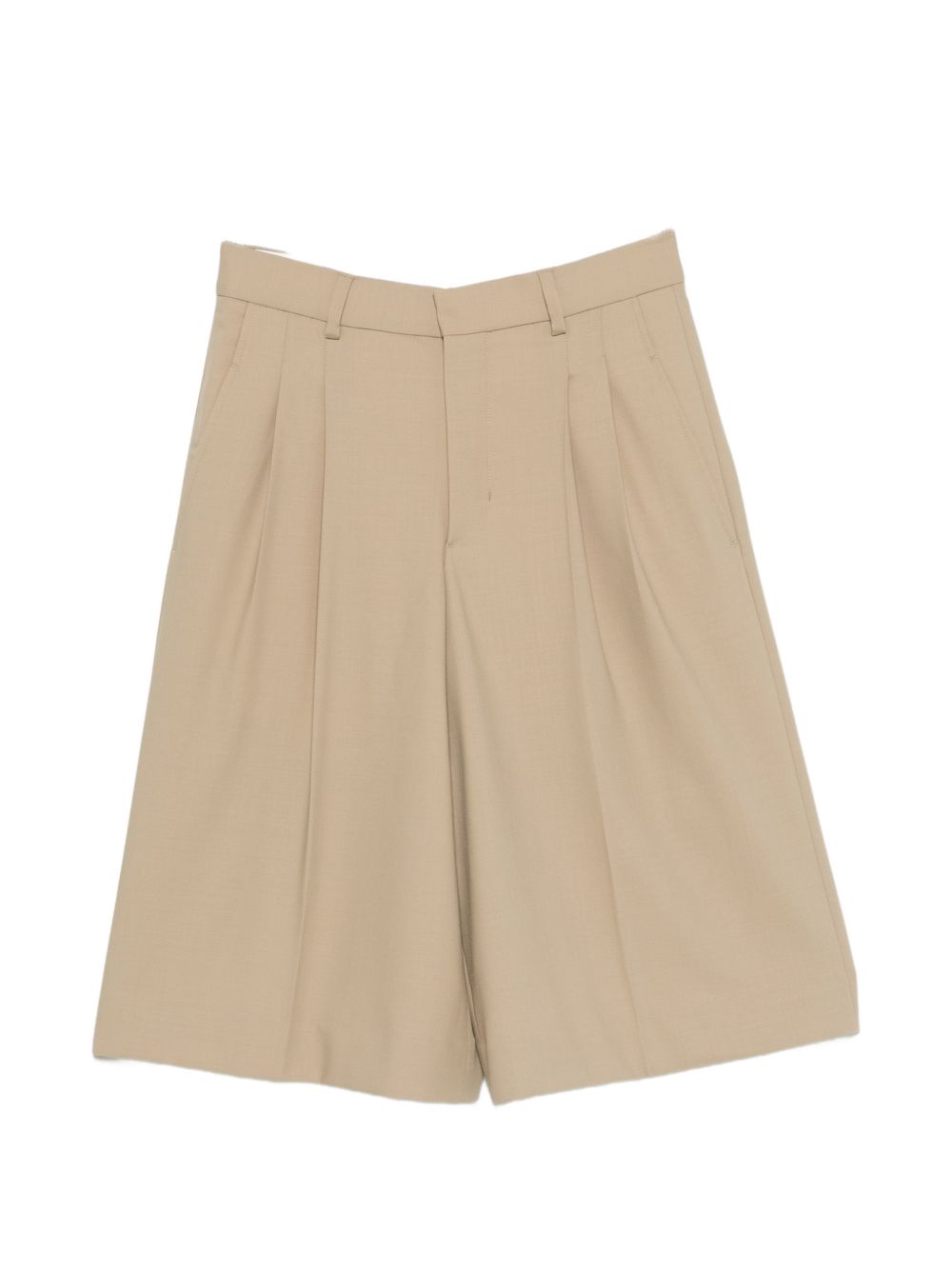 Shorts con pieghe in beige Ami paris - donna 