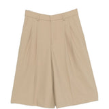 Shorts con pieghe in beige Ami paris - donna 