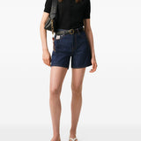 Shorts di jeans a cinque tasche in blu Ami paris - donna 