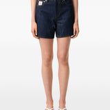 Shorts di jeans a cinque tasche in blu Ami paris - donna 
