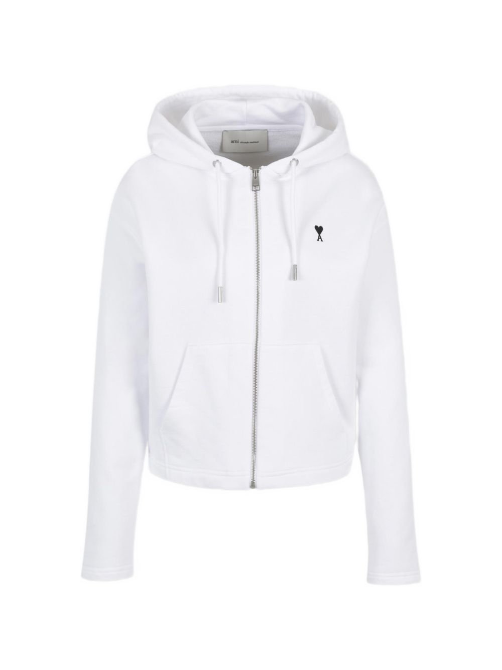 Felpa a maniche lunghe quota in bianco Ami paris - unisex 