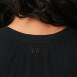 Canotta con logo Ami de Coeur in nero 