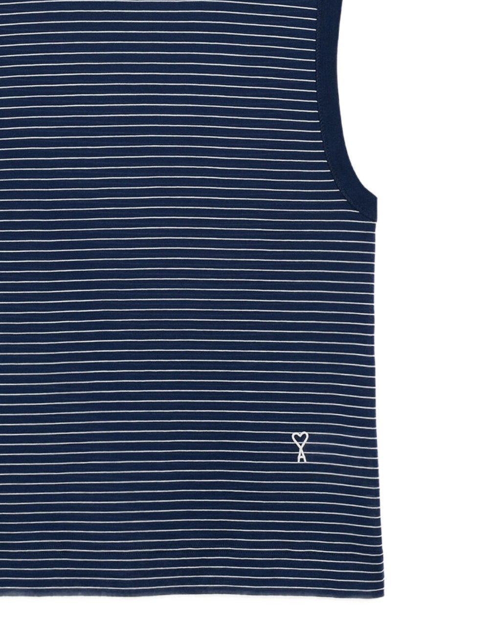 Top a righe in blu 