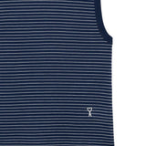 Top a righe in blu 