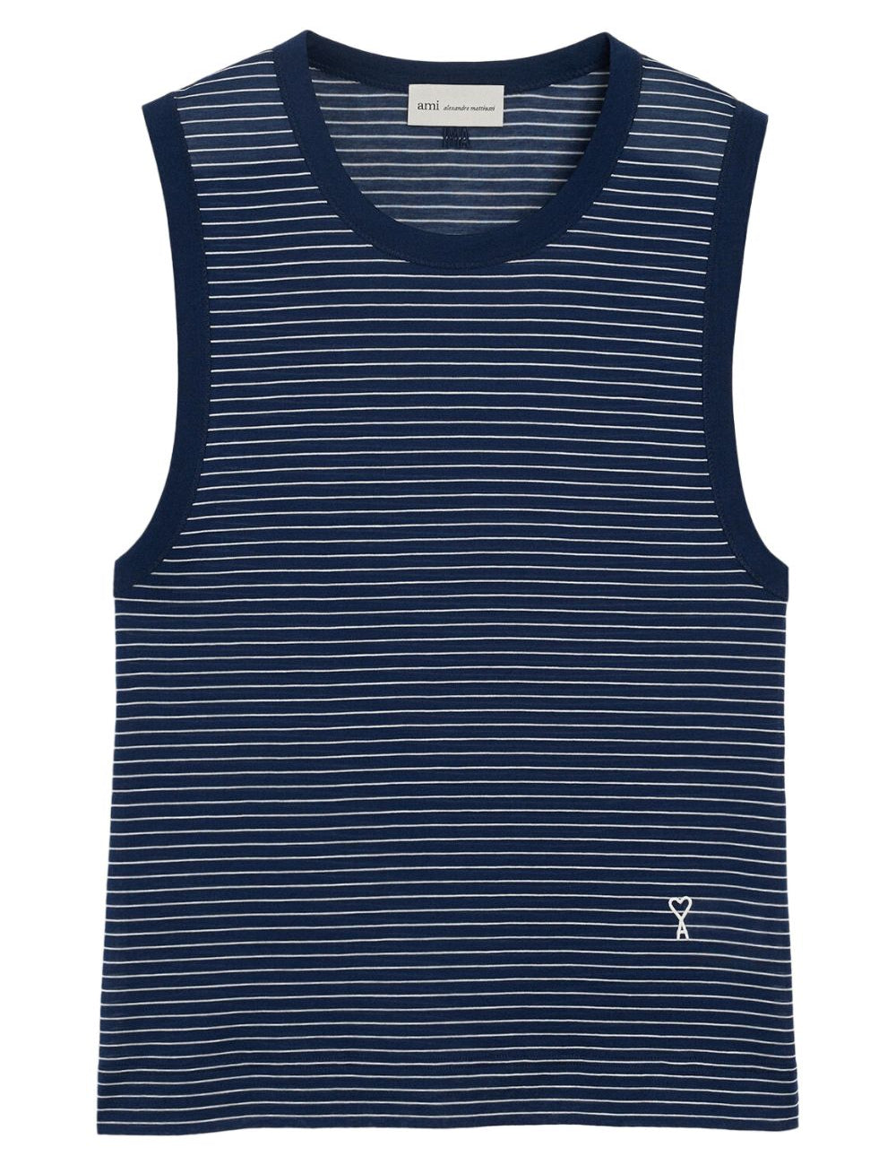 Top a righe in blu 