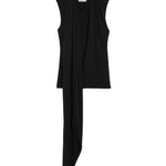 Top Lavalliere con foulard in nero 