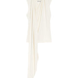 Top Lavalliere con foulard in avorio 