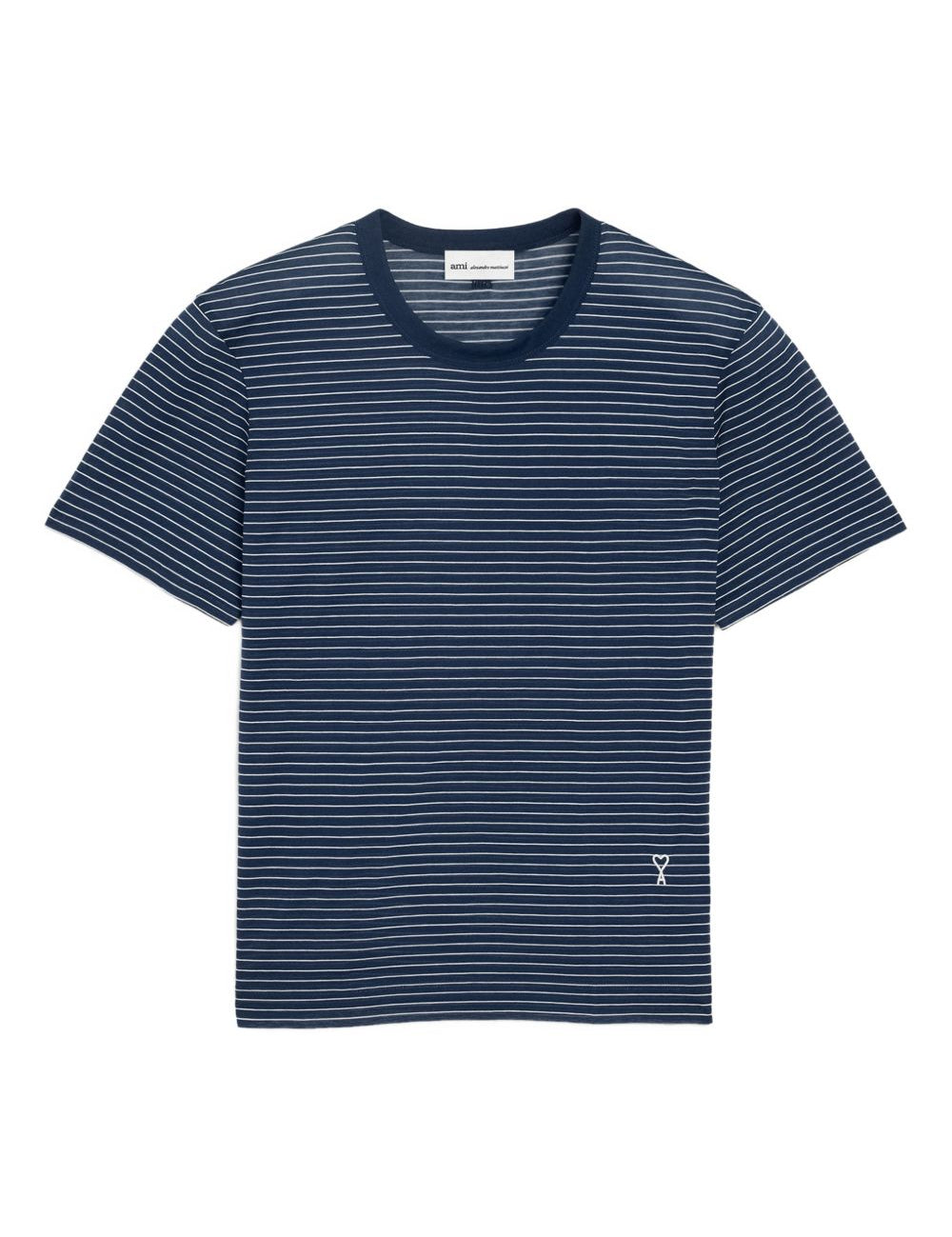 T-shirt Ami de Coeur a righe in blu Ami paris - donna 