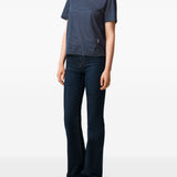 T-shirt Ami de Coeur a righe in blu Ami paris - donna 