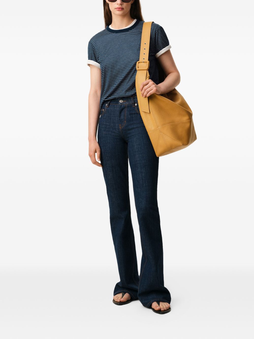 T-shirt Ami de Coeur a righe in blu Ami paris - donna 