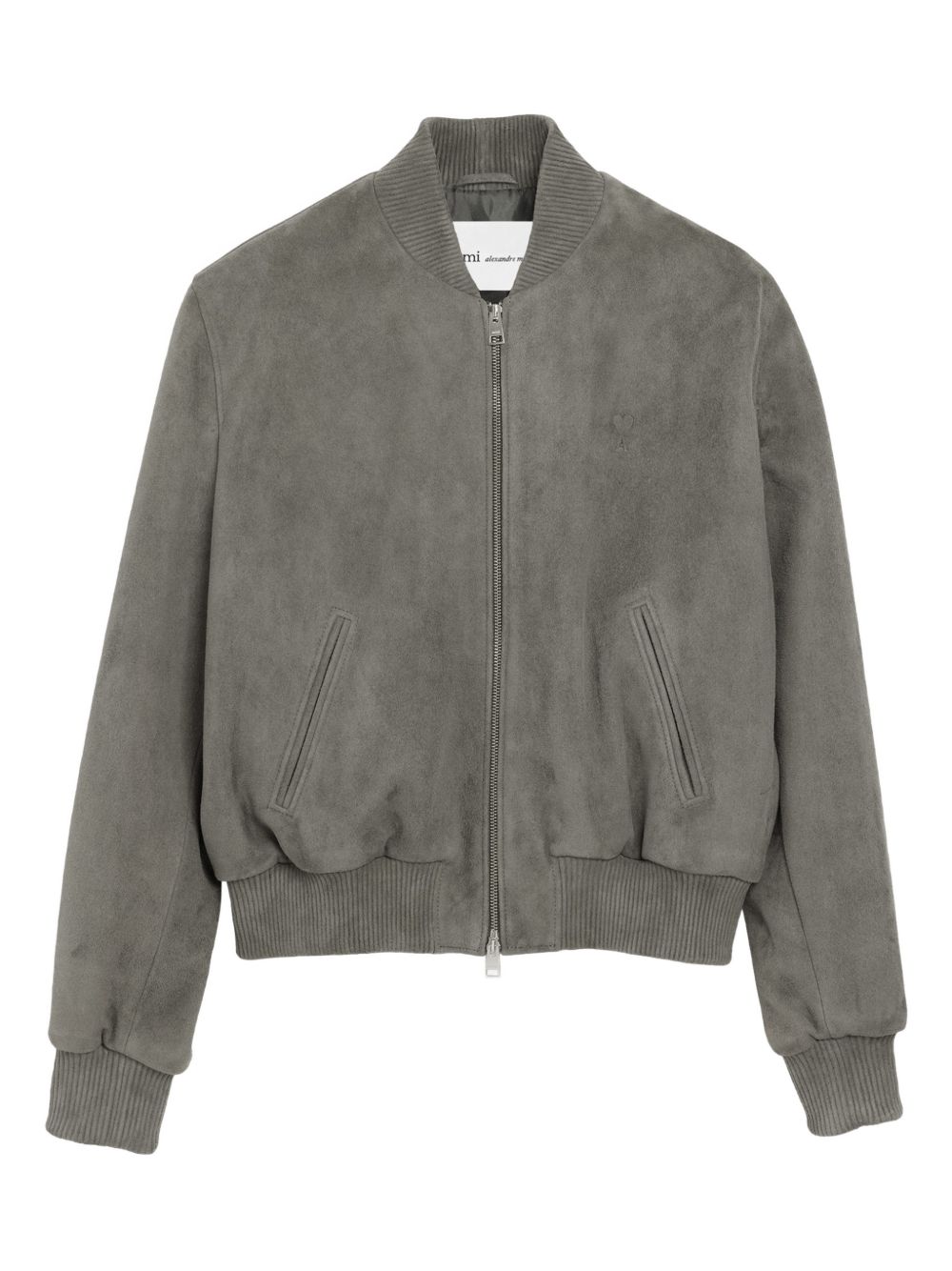 Giacca Ami de Coeur con zip in grigio Ami Paris - uomo 