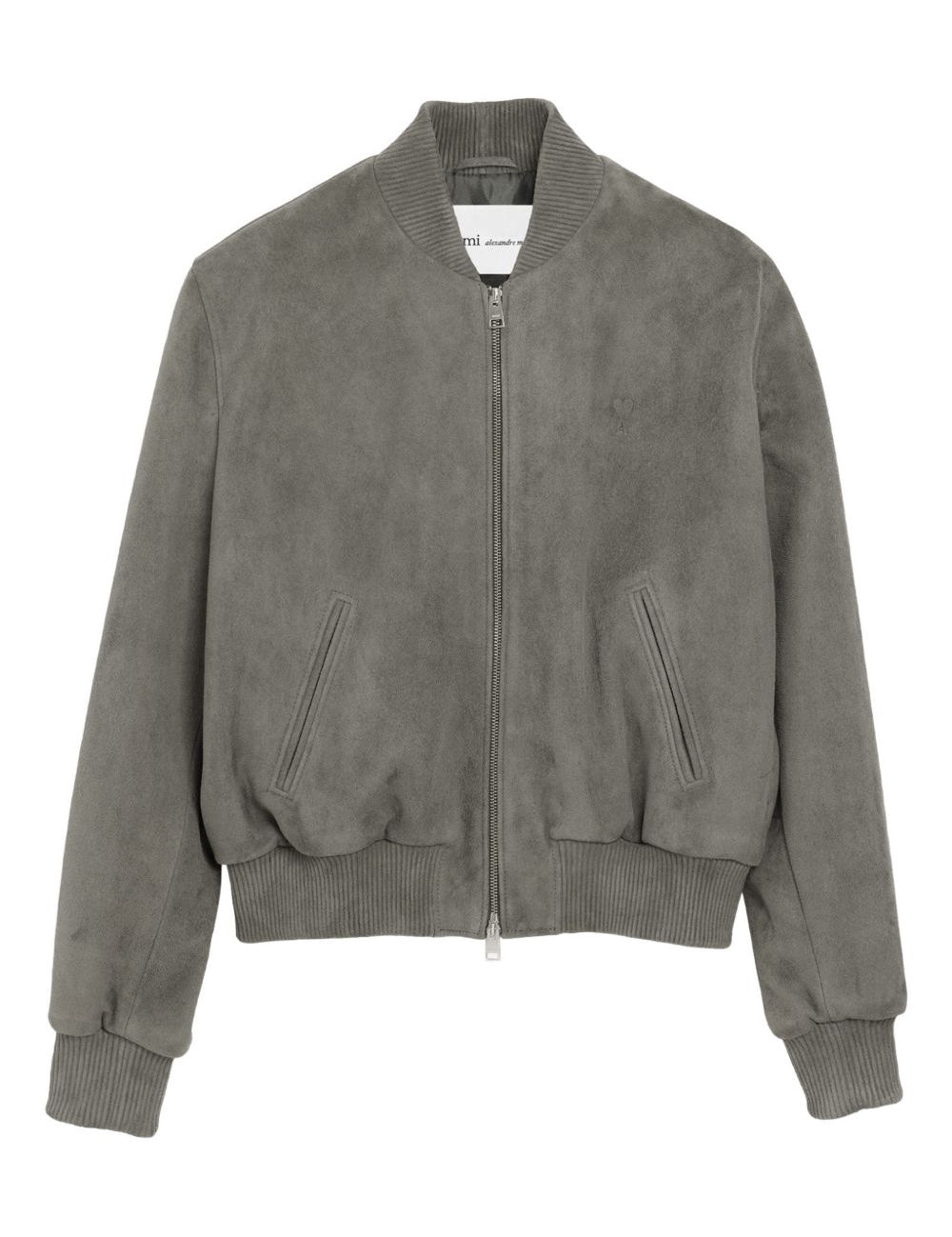 Giacca Ami de Coeur con zip in grigio Ami Paris - uomo 