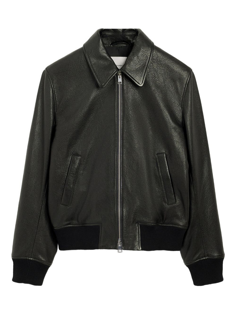 Giacca Ami de Coeur con zip in pelle nero Ami Paris - uomo 