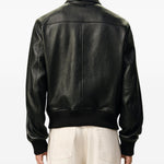 Giacca Ami de Coeur con zip in pelle nero Ami Paris - uomo 
