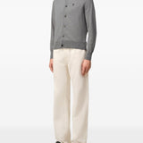 Cardigan ricamato in grigio Ami paris - uomo 