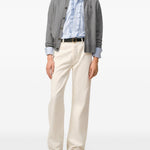 Cardigan ricamato in grigio Ami paris - uomo 