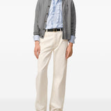 Cardigan ricamato in grigio Ami paris - uomo 