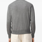 Cardigan ricamato in grigio Ami paris - uomo 