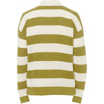 Cardigan a righe ami de coeur in bianco e verde Ami paris - uomo 