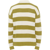 Cardigan a righe ami de coeur in bianco e verde Ami paris - uomo 