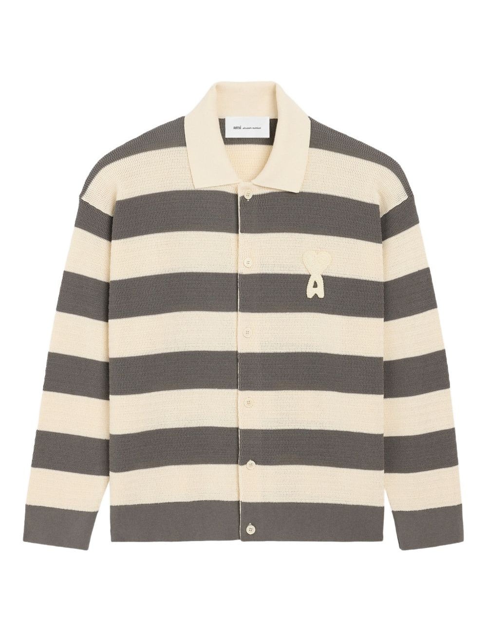 Cardigan ami de coeur con patch cuore in bianco Ami paris - uomo 