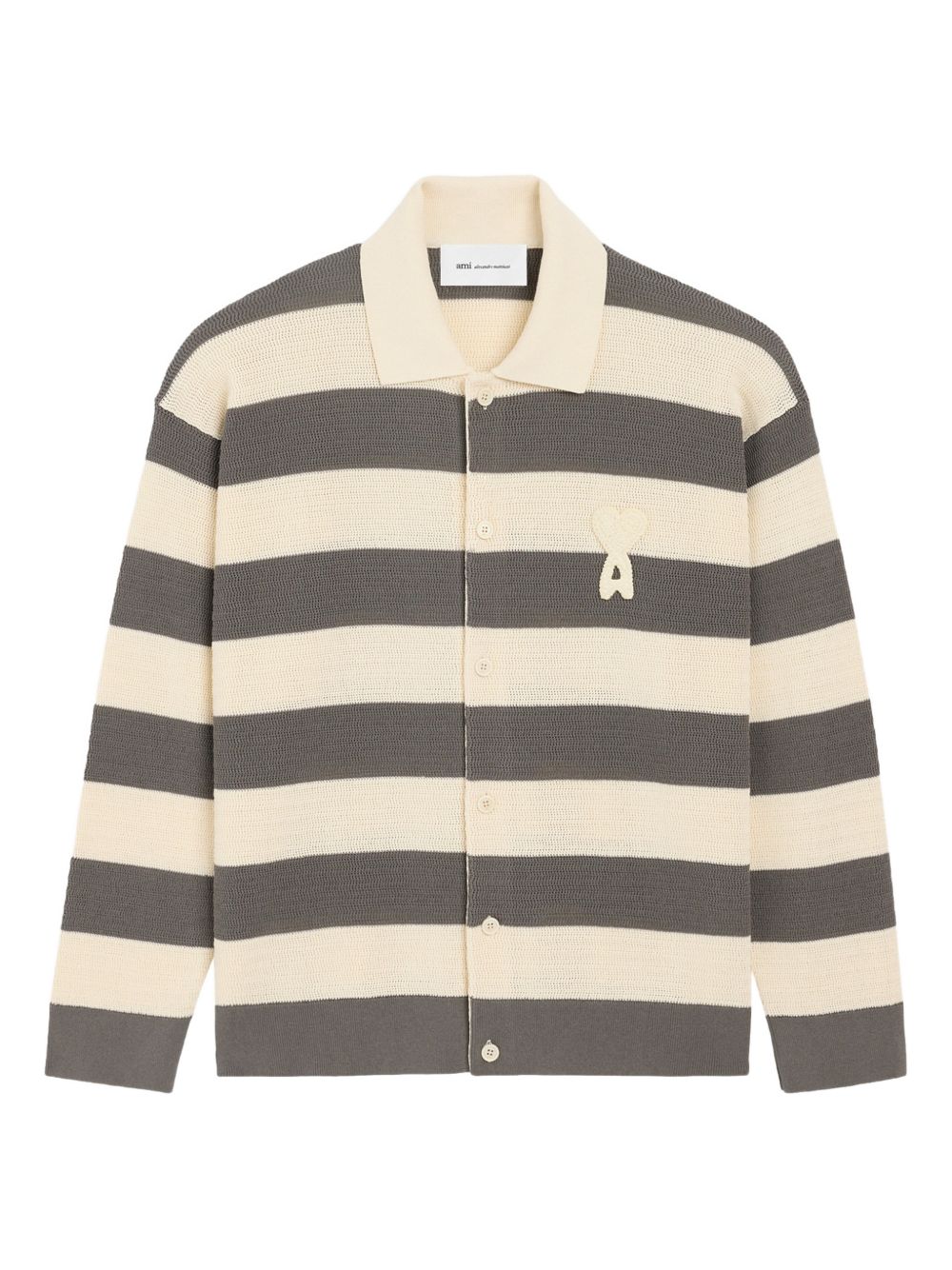 Cardigan ami de coeur con patch cuore in bianco Ami paris - uomo 
