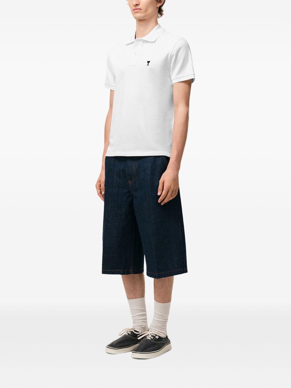 Polo Ami de Coeur in bianco Ami paris - uomo 