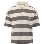 Polo a righe in grigio Ami paris - uomo 