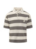 Polo a righe in grigio Ami paris - uomo