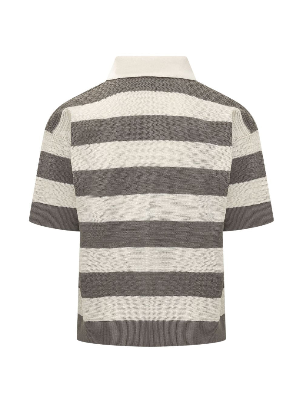 Polo a righe in grigio Ami paris - uomo 