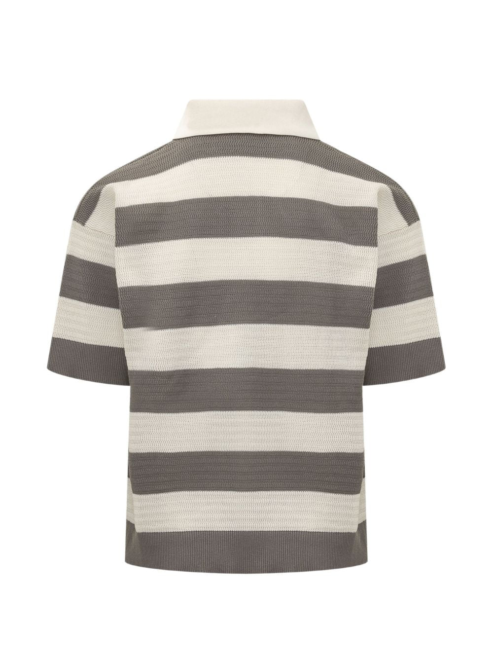 Polo a righe in grigio Ami paris - uomo 