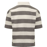 Polo a righe in grigio Ami paris - uomo 