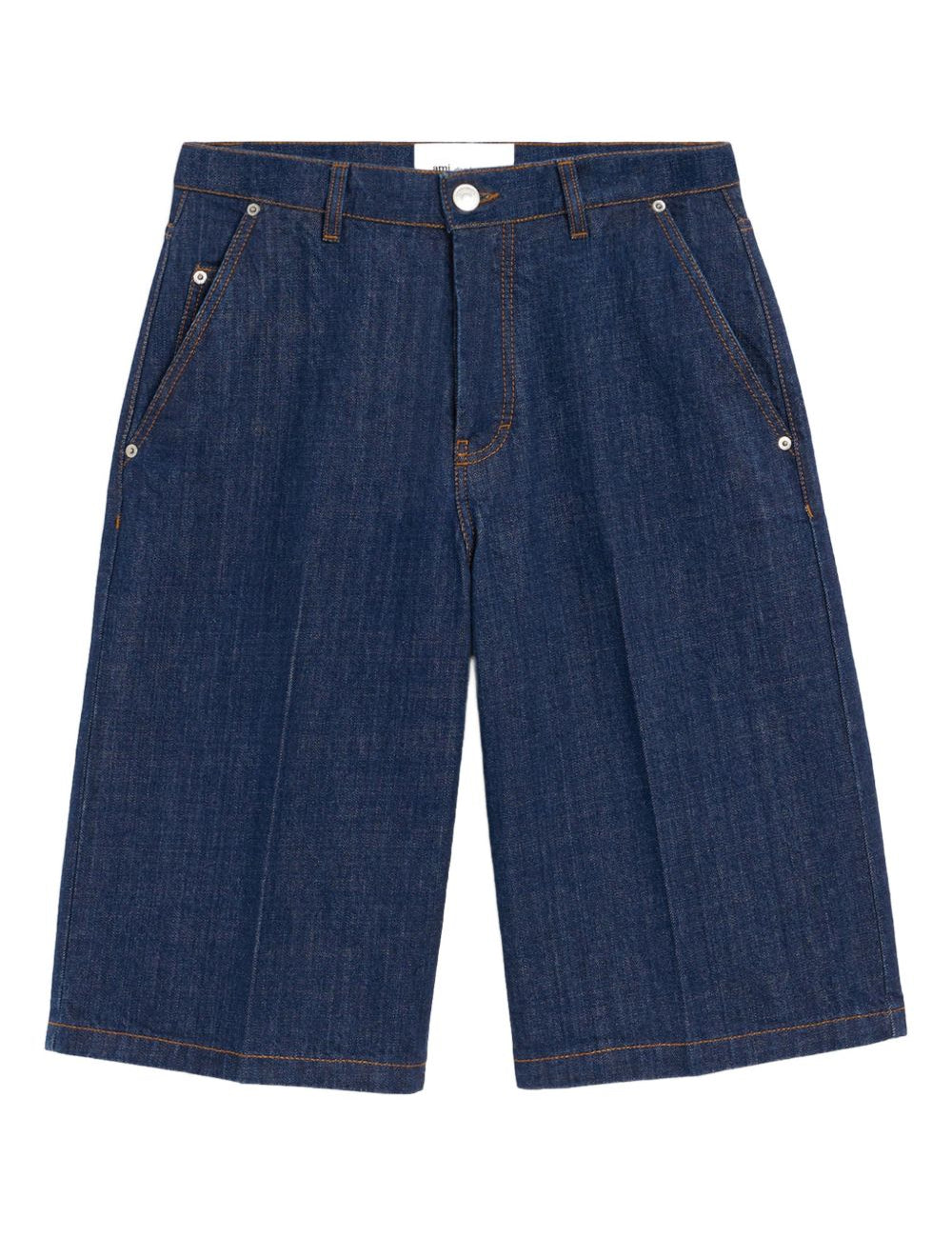 Blue five-pocket denim shorts Ami paris - uomo 