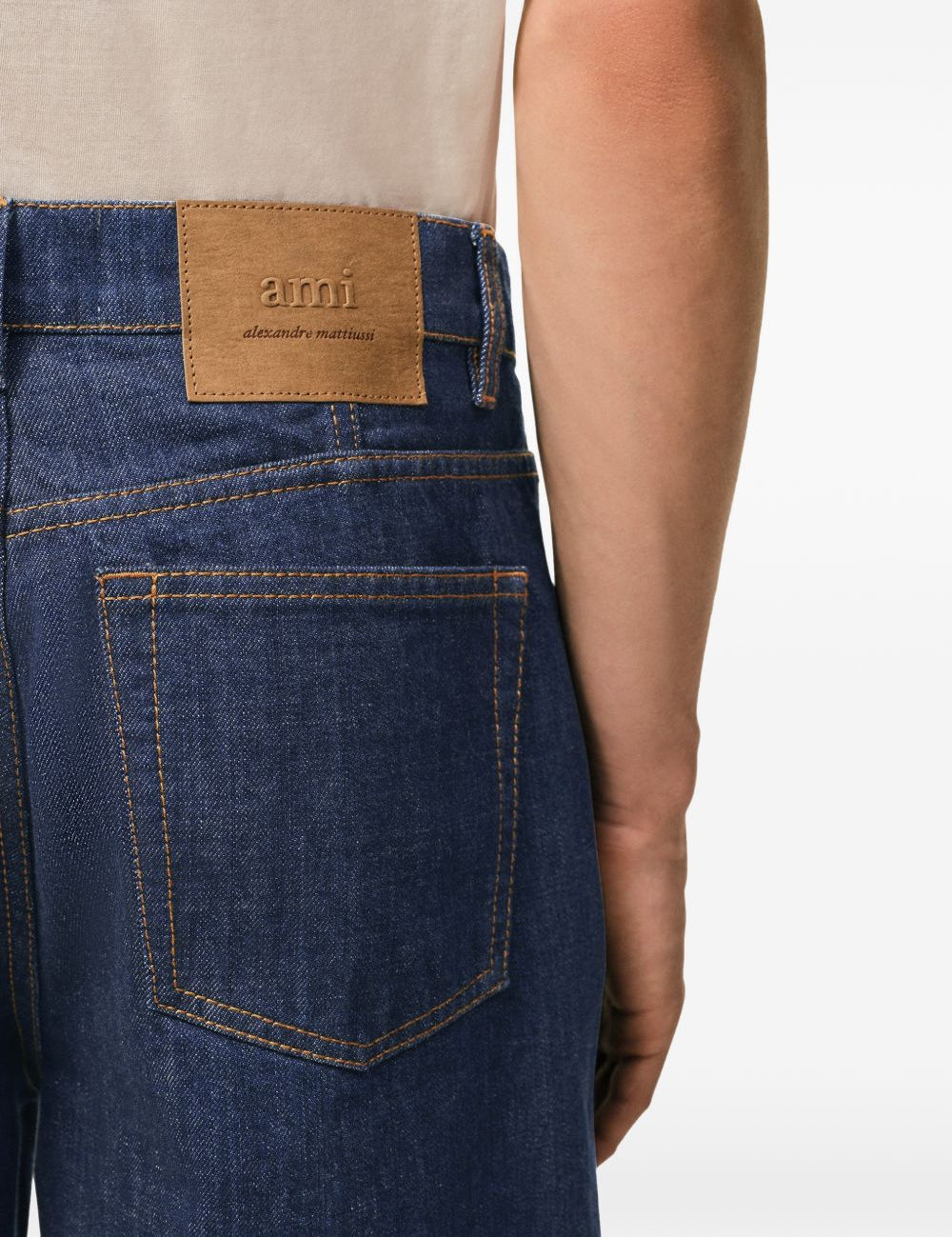 Blue five-pocket denim shorts Ami paris - uomo 