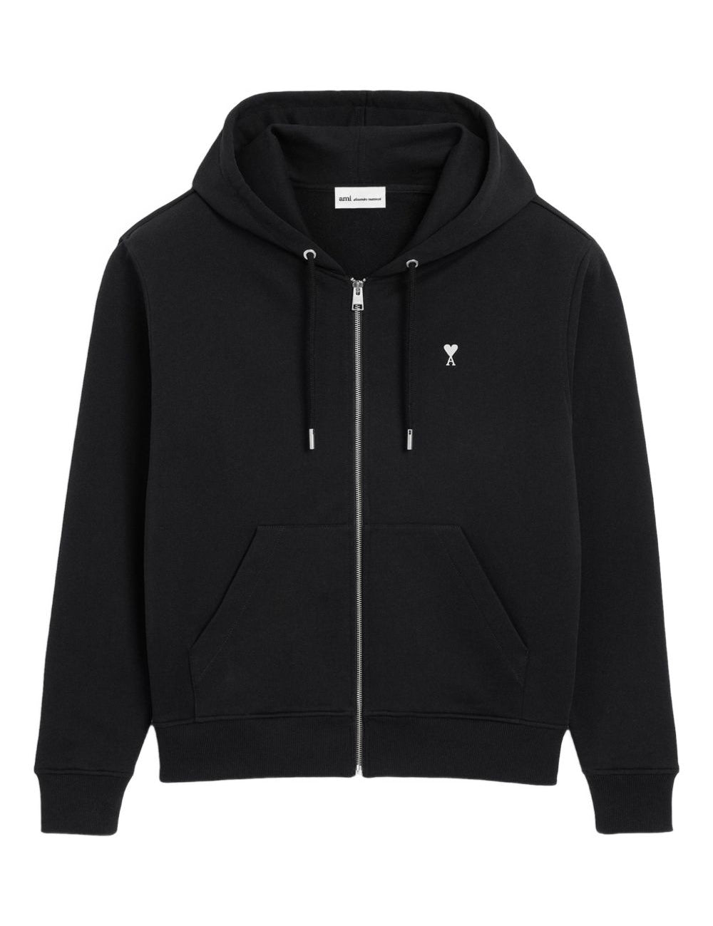 Felpa con zip Ami De Coeur in nero Ami paris - unisex 