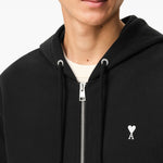 Felpa con zip Ami De Coeur in nero Ami paris - unisex 