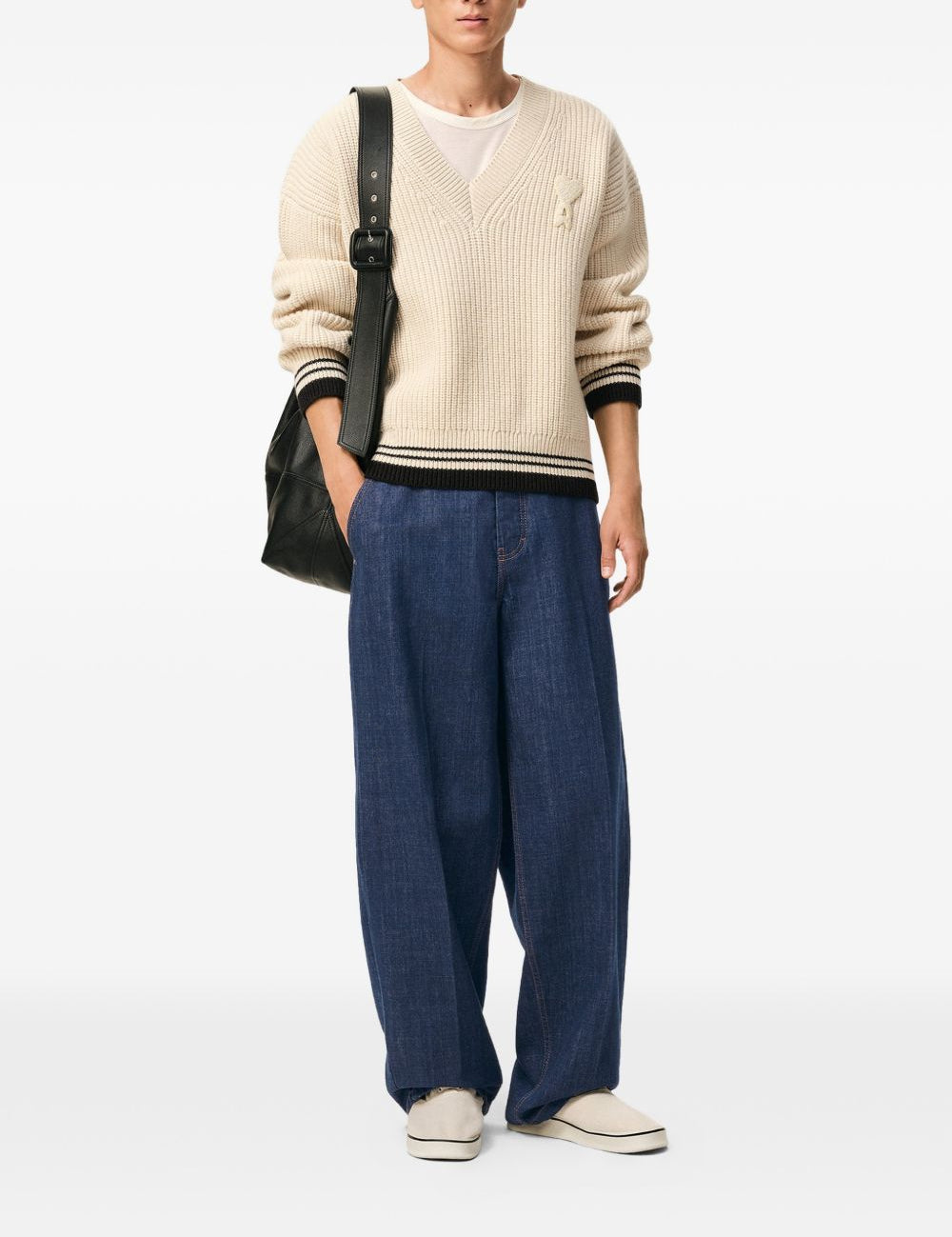 Jeans balloon fit in blu Ami paris - uomo 