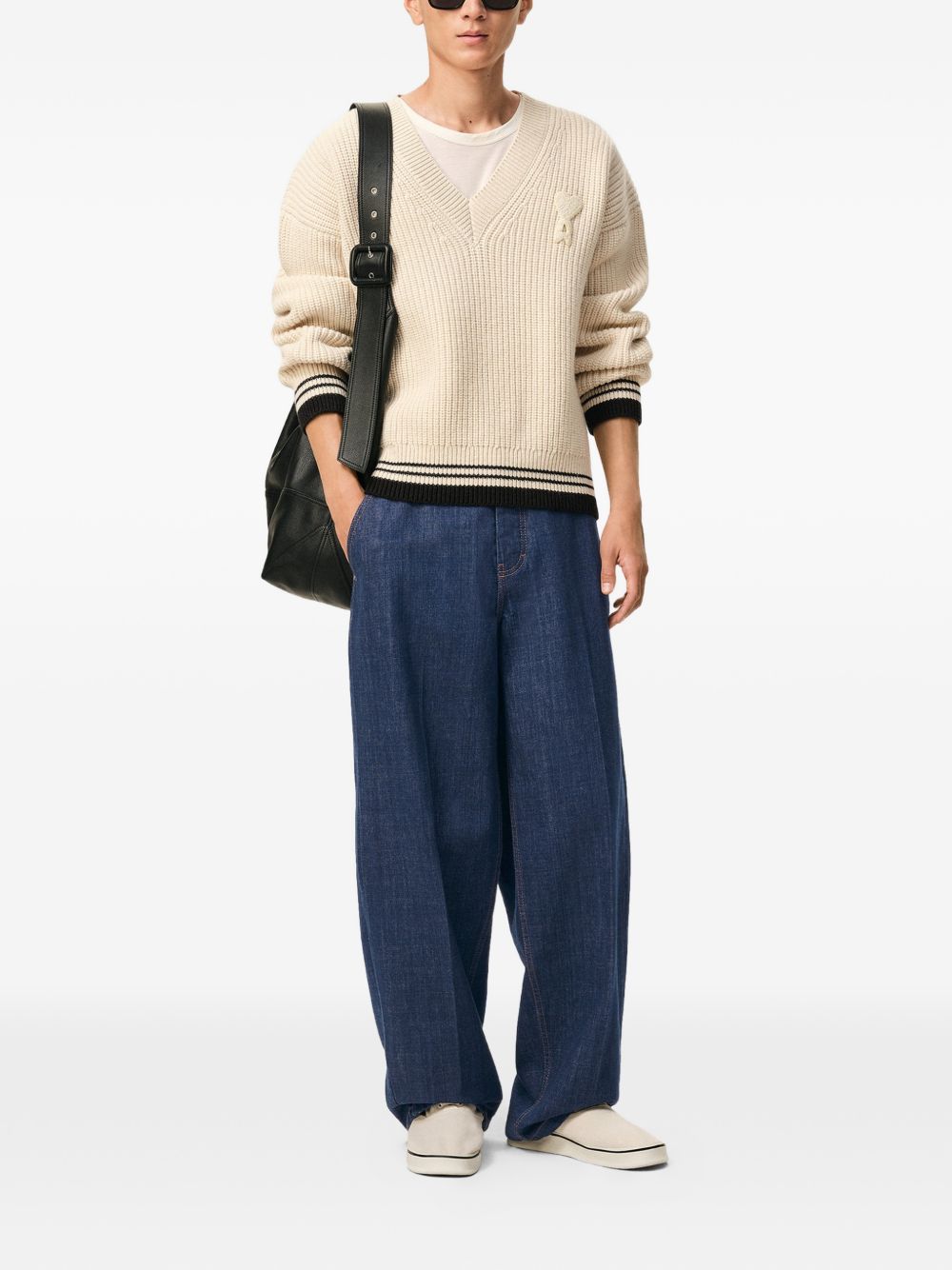 Jeans balloon fit in blu Ami paris - uomo 