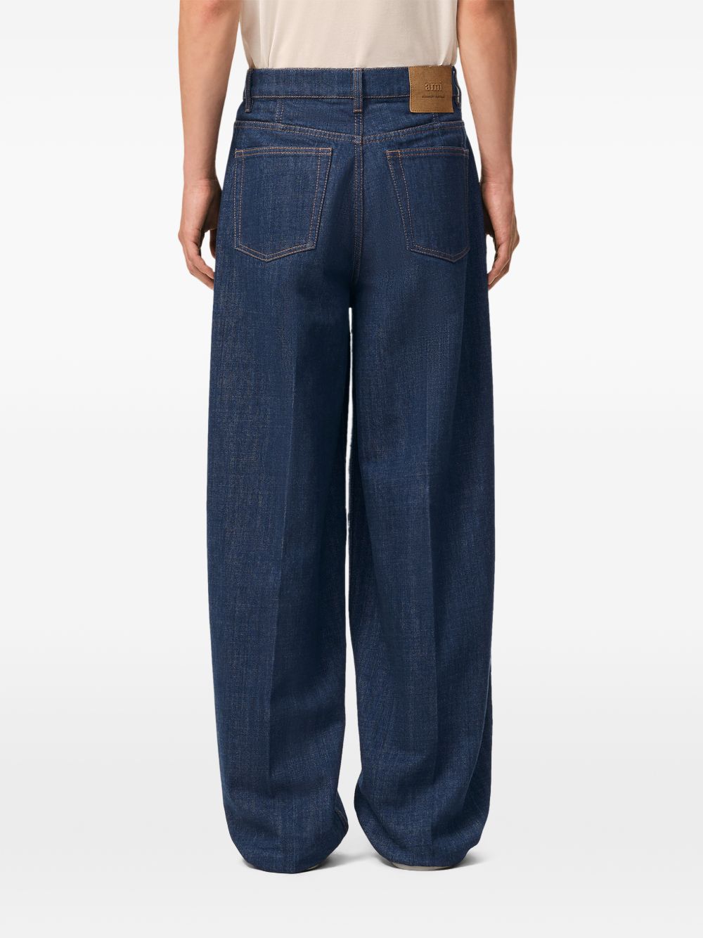 Jeans balloon fit in blu Ami paris - uomo 