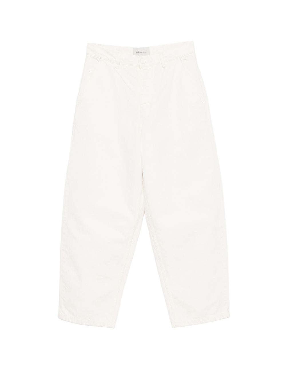 Jeans a gamba larga in bianco Ami paris - uomo 