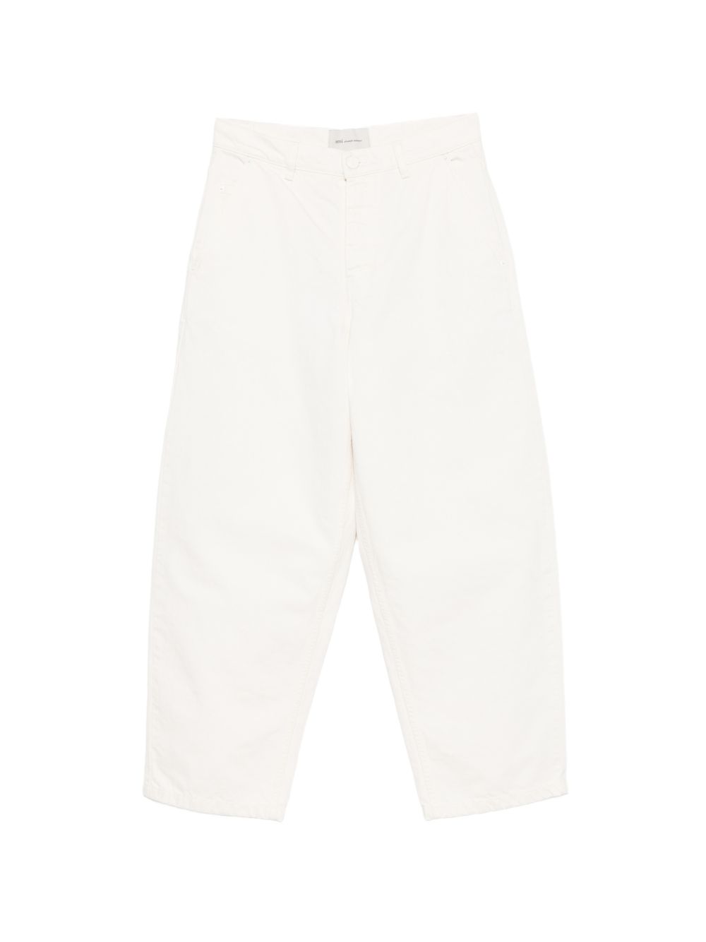 Jeans a gamba larga in bianco Ami paris - uomo 