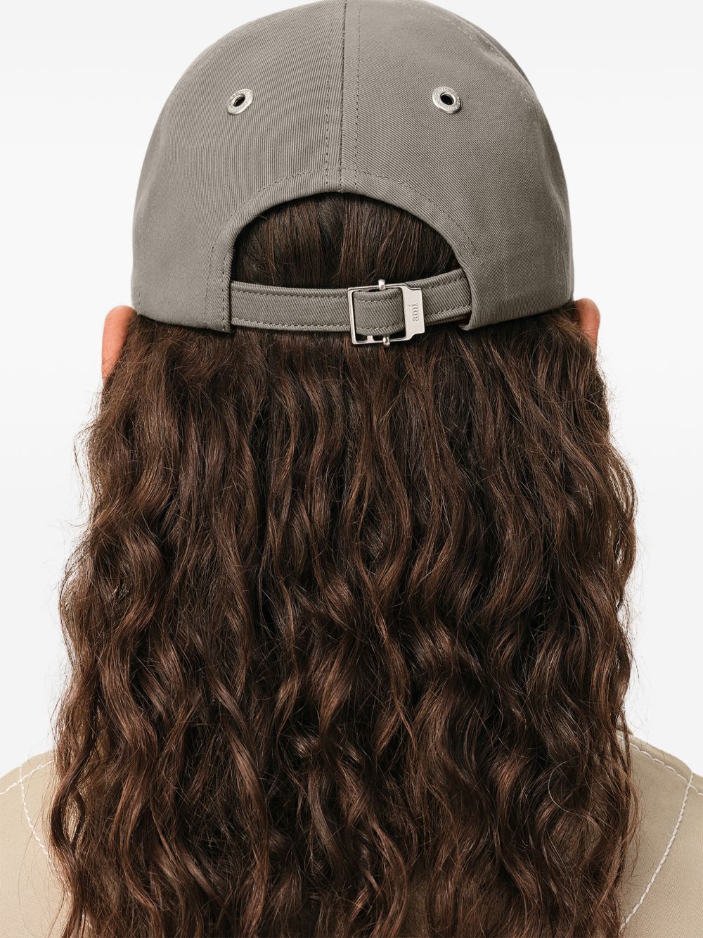 Cappelino da baseball con logo in grigio Ami paris - unisex 