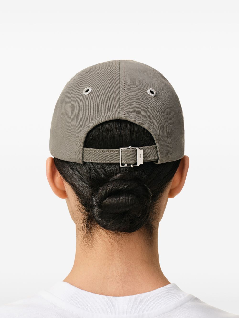 Cappelino da baseball con logo in grigio Ami paris - unisex 