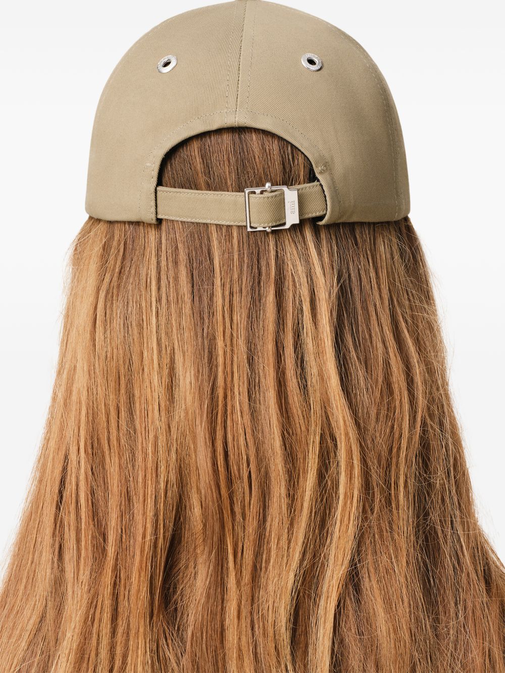 Cappello da baseball con logo in beige Ami paris - unisex 